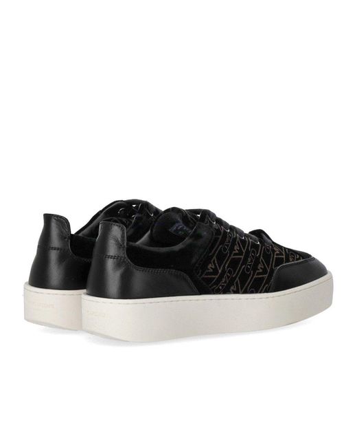 Emporio Armani Black Monogram Sneaker