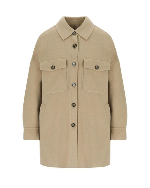 Weekend by Maxmara Natural Laser Camel Coat