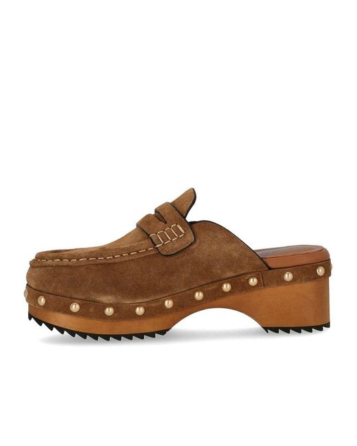MISS OLIVIA Brown Noemi Suede Sigar Clog
