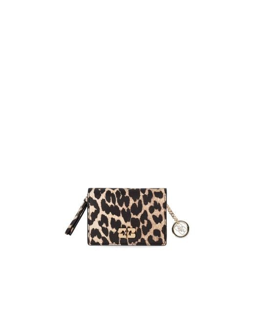 Ganni White Bou Animalier Card Holder