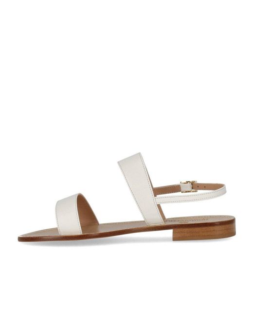Paolo Ferrara White Flat Sandal