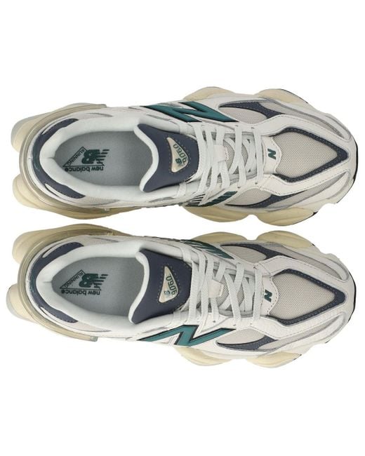 New Balance White 9060 Ice Green Sneaker for men