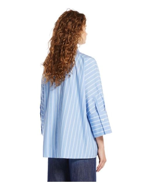 Weekend by Maxmara Hudson Gestreept Overhemd in het Blue