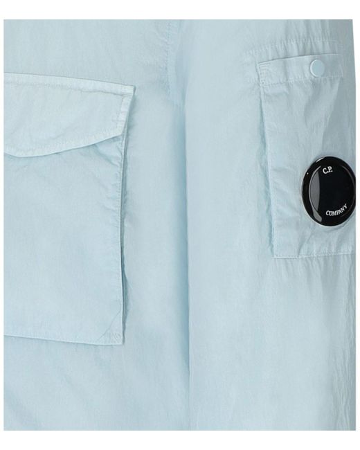 C P Company Chrome-r pocket starlight blue overshirt für Herren