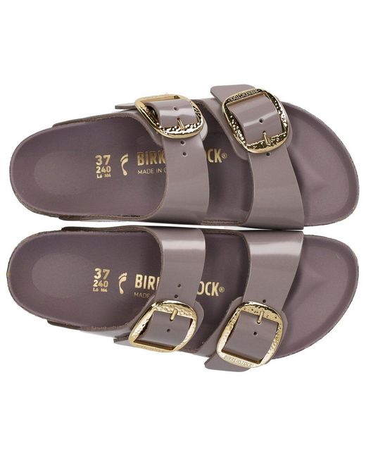 Birkenstock Brown Arizona Big Buckle High Shine Faded Sandal