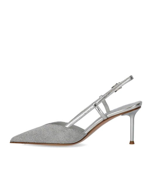 Sergio Levantesi White Giulia Slingback Pump