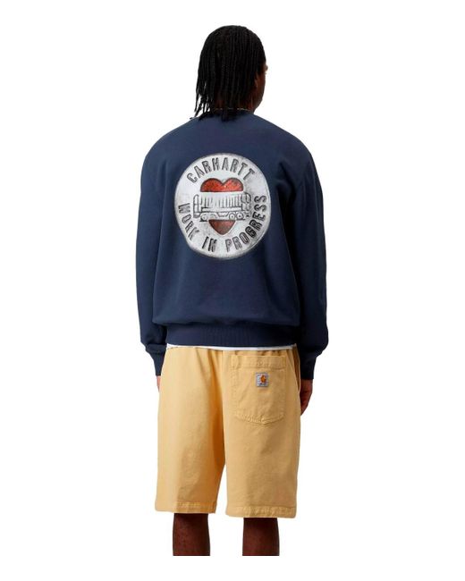 Sudadera button Carhartt de hombre de color Blue
