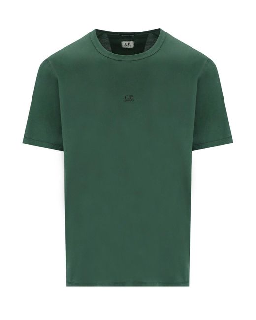 T-shirt light jersey 70/2 di C P Company in Green da Uomo