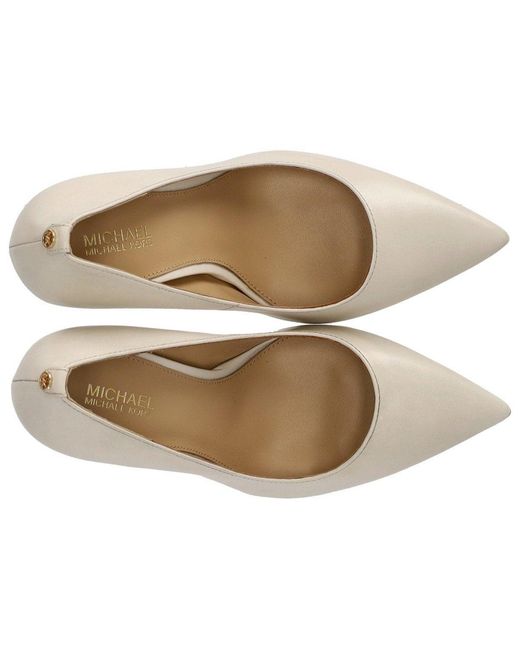 Michael Kors White Alina Flex High Light Cream Pump