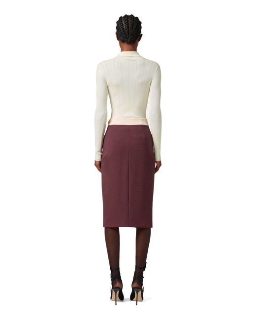 Elisabetta Franchi White Milk Polo Pullover