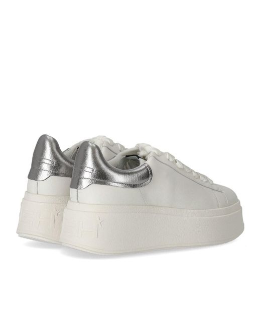 Ash Moby Zilver Sneaker in het White