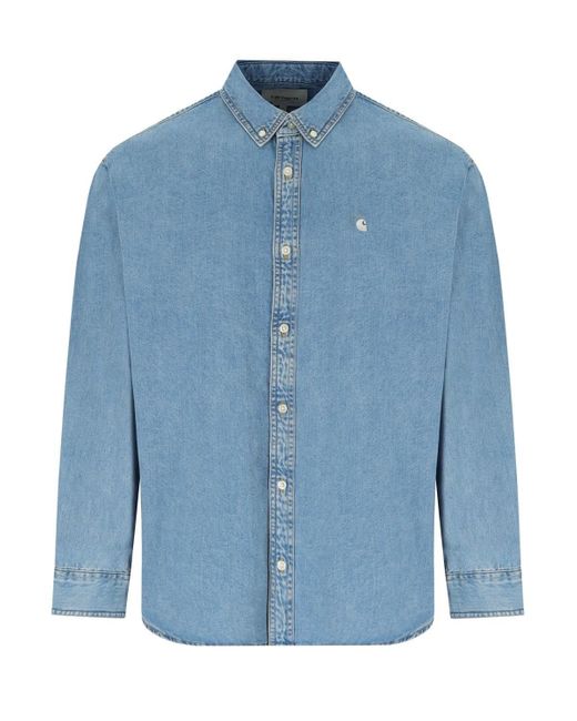 Carhartt Lucas Blue Bleached Overhemd voor heren