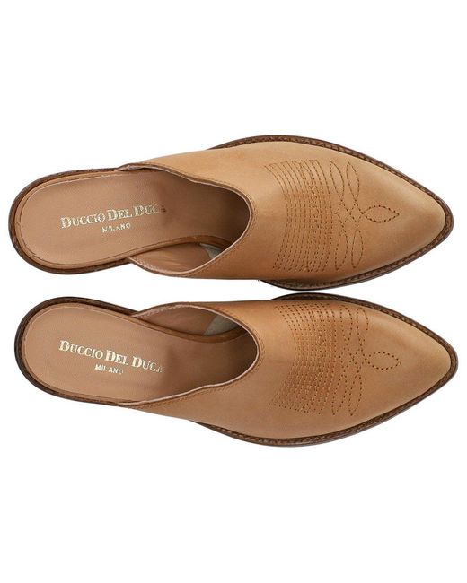 Duccio Del Duca Brown Maverik Western Mule