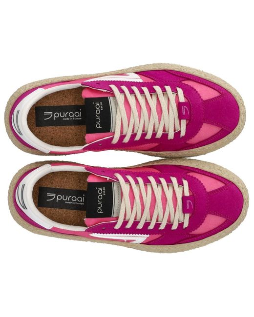 Sneaker 1.01 vintage lips fucisa di PURAAI in Pink