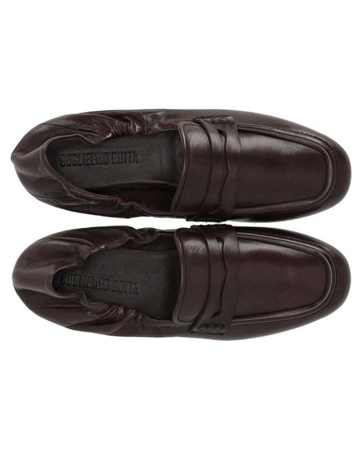 Guglielmo Rotta Brown Satin Loafer