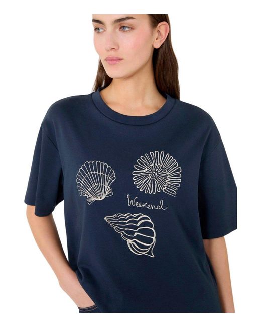 Weekend by Maxmara Blue Sabato T Shirt