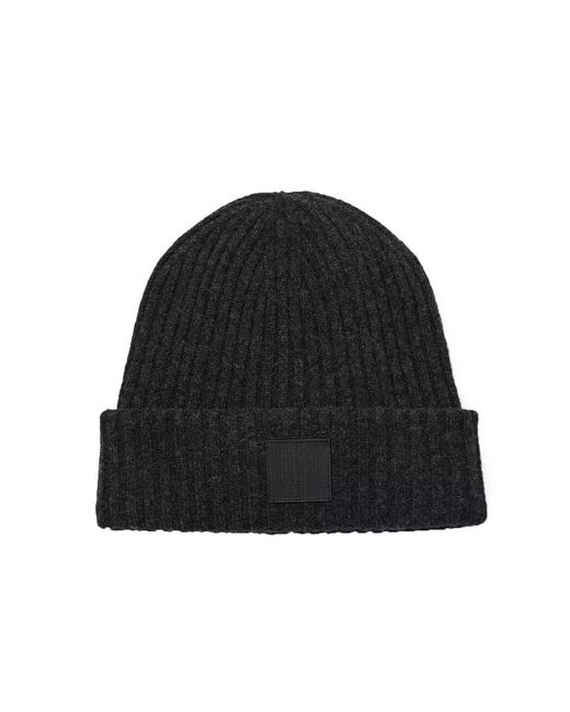 Marc Jacobs Black The Ribbed Dark Beanie