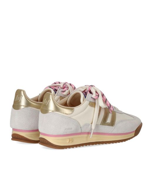 Back70 White Jogger Cream Sneaker
