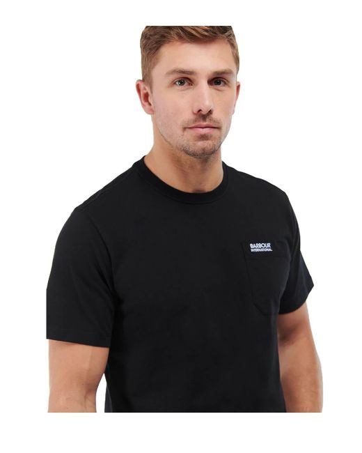 Camiseta radok pocket tee negra international Barbour de hombre de color Black