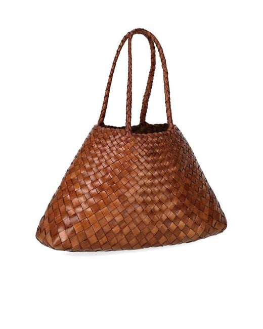 Dragon Diffusion Brown Santa Croce Shoulder Bag