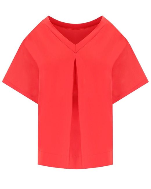 Max Mara Red Beachwear Lauto Coral T-shirt