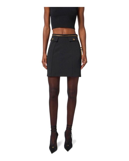 Elisabetta Franchi Black Mini Skirt