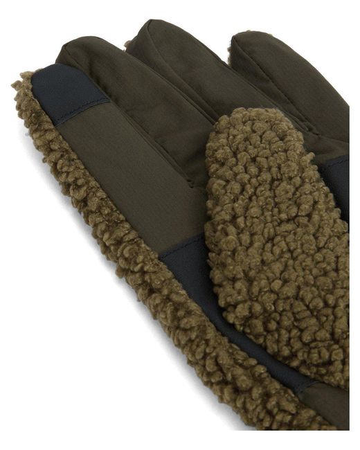 Barbour Green Filed Fleece Sage Gloves for men