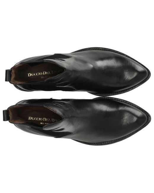Duccio Del Duca Black Texan Bootie