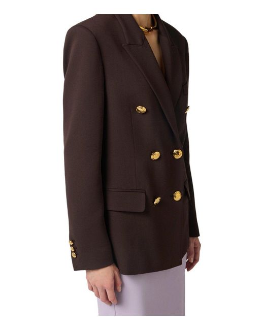 Elisabetta Franchi Black Double Breasted Blazer