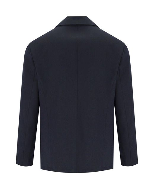 Emporio Armani Blue Single-Breasted Jacket for men