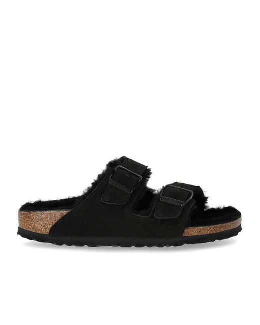Birkenstock Black Arizona Vl Shearling Sandals