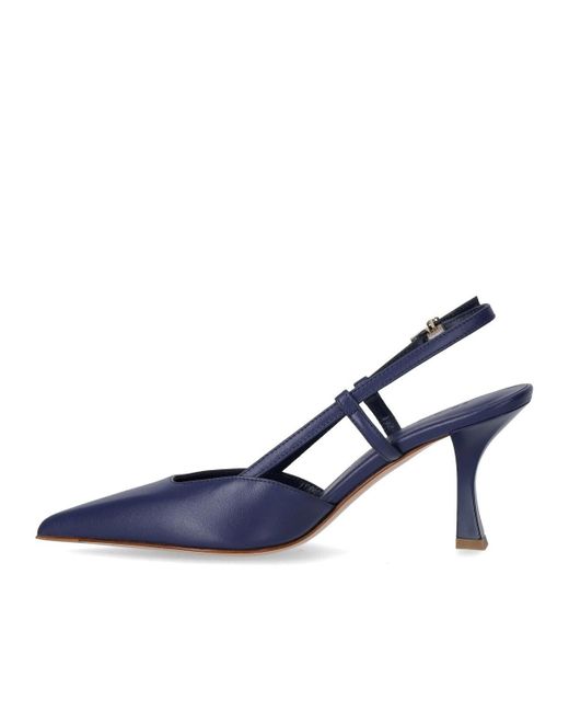 Zapato de tacón slingback kate Sergio Levantesi de color Blue