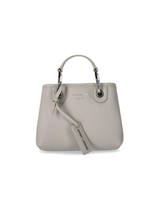 Emporio Armani Gray Myea Small Grey Shopping Bag