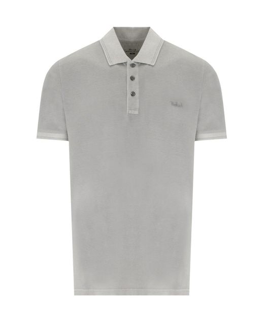 Woolrich Gray Polo With Logo for men