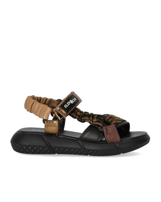 Elena Iachi Brown Zebra Sandal