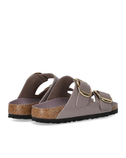 Birkenstock Brown Arizona Big Buckle High Shine Faded Sandal