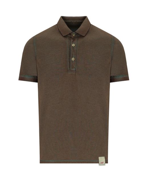 Camiseta polo reverisble double marrón azul claro Bob de hombre de color Brown
