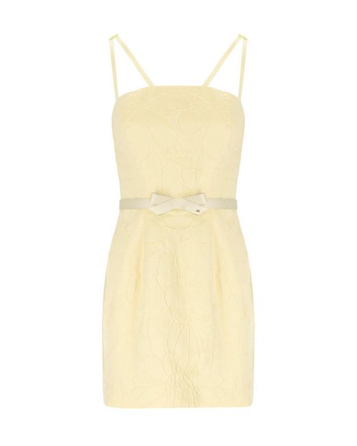 Elisabetta Franchi Natural Lemonade kleid mit gürtel