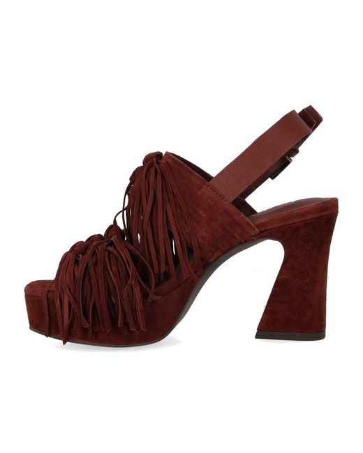Ash Red Oprah Burgundy Heeled Sandal