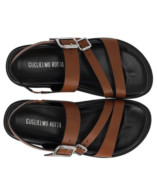 Guglielmo Rotta Brown Tours Flat Sandal