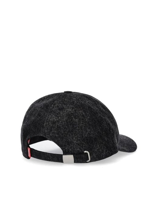 DIESEL C-spalm Black Baseball Cap for men