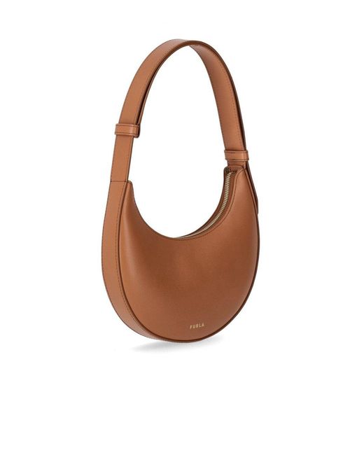 Furla Brown Delizia Mini Brandy Shoulder Bag