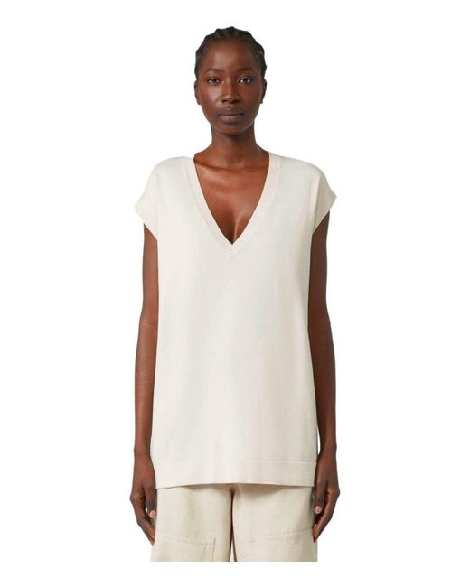 Weekend by Maxmara White Orosei Ivory Knitted Vest