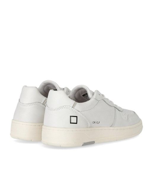 Date Court Calf Sneaker in het White