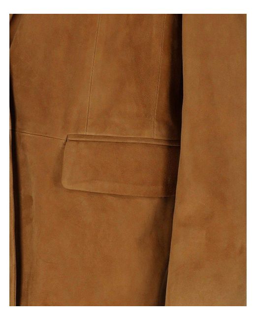Myskin Brown Camel Single-Breasted Blazer