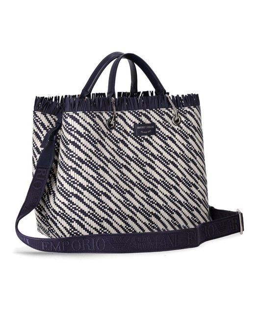 Emporio Armani Metallic Myea And Medium Shopping Bag