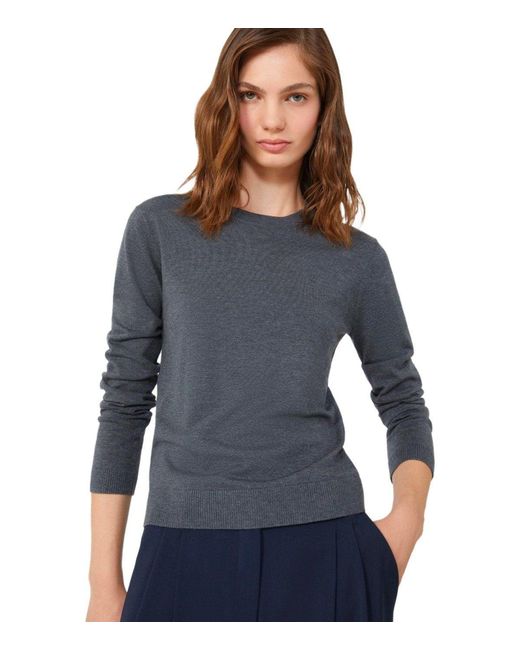 Weekend by Maxmara Gray Sicilia Crewneck Sweater