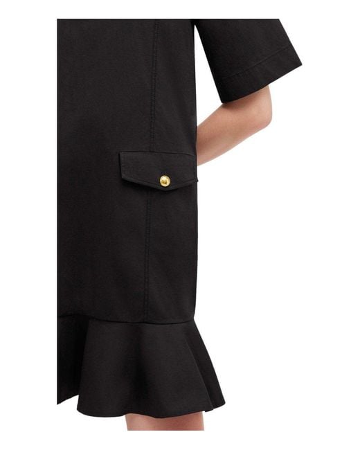 Ganni Black Stretch Mini Dress