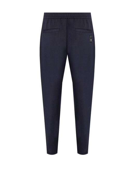 Emporio Armani Blue Travel Essential Trousers for men