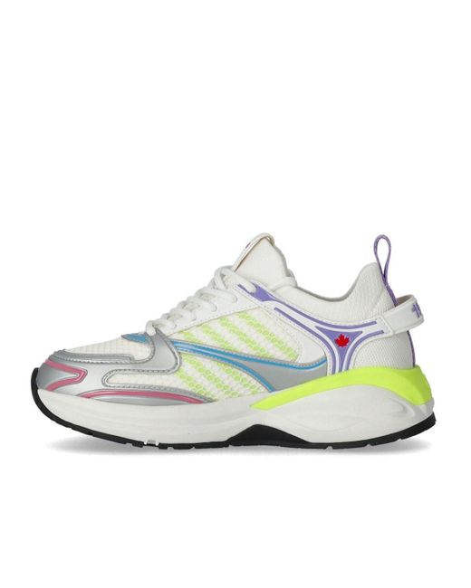 Sneaker dash multicolore di DSquared² in White